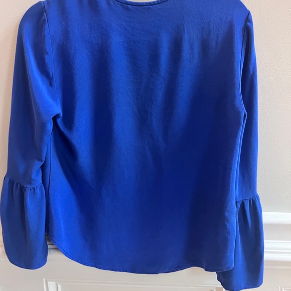 J.Crew 100% Silk Blouse | Royal Blue | Size 8 - Picture 4 of 5